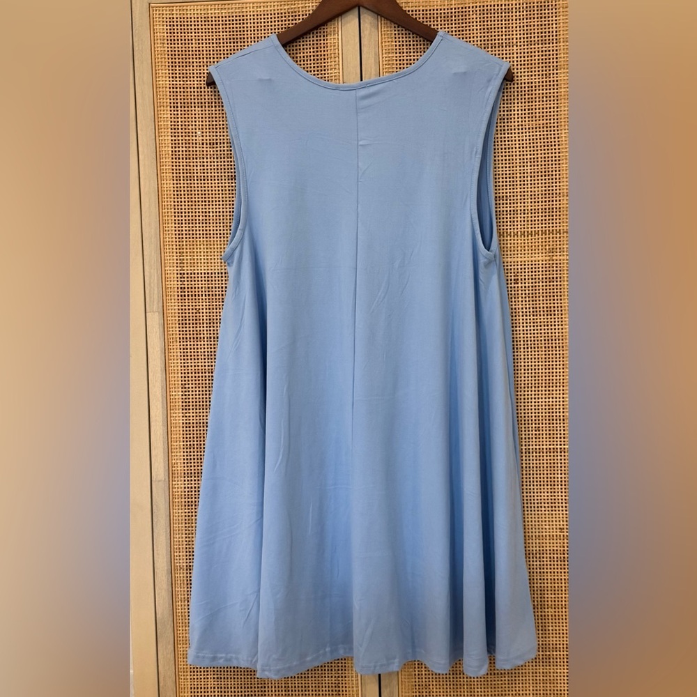 Capella Sky Blue Tunic Swing Dress Plus Size 1X NWOT - FREE JEWELRY GIFT! - Picture 5 of 5